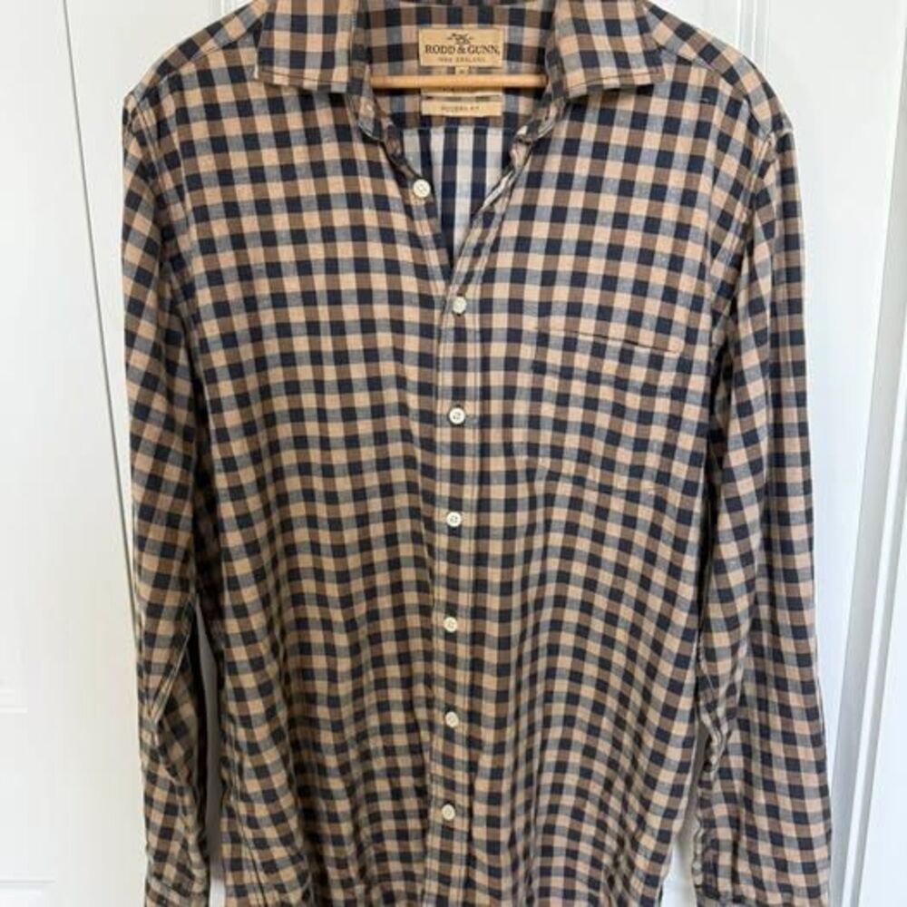 Rodd & Gunn Modern Fit Gingham Shirt size Medium